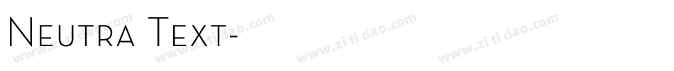 Neutra Text字体转换